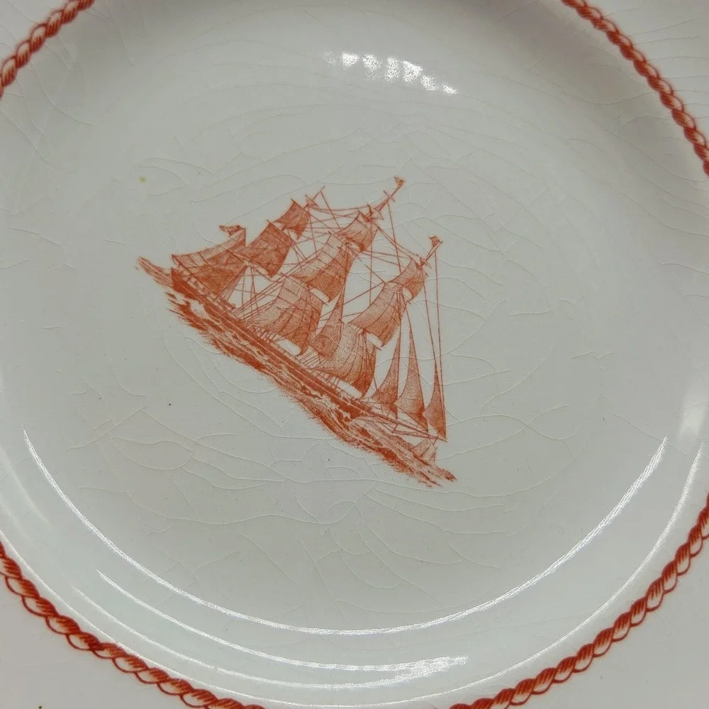 3x Wedgwood Flying Cloud Georgetown Collection Rust 6